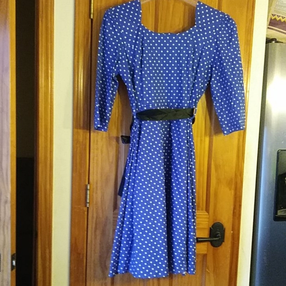 Heart & Roses of London Dresses & Skirts - Hearts and Roses of London Blue Dot Dress US16